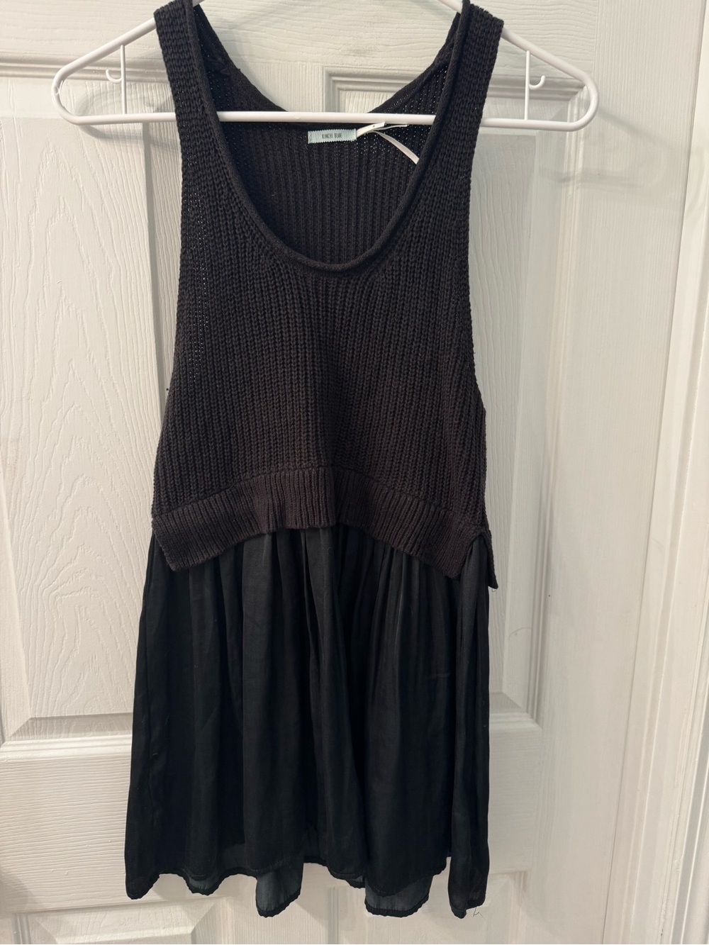Kimchi Blue Black Mixed-Media Tank Dress